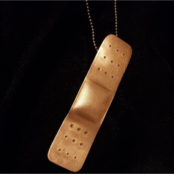 Handmade (by me) Copper Bandage Pendant - Picture 1 of 5